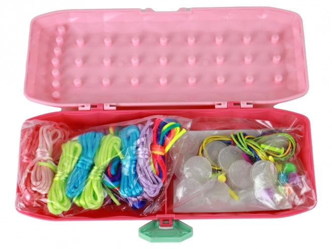 Set per Creare Braccialetti in Scatola Rosa