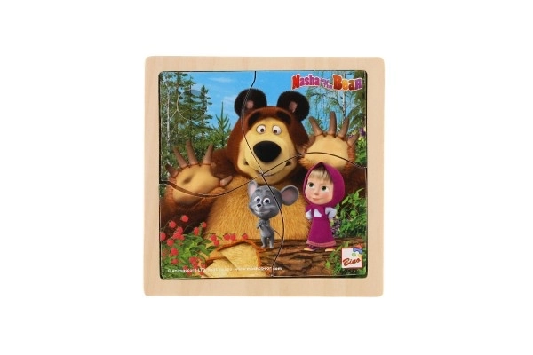 Puzzle di legno Máša e Orso con topo