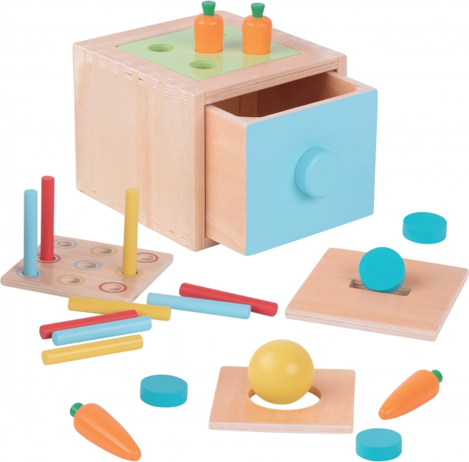 Woopie Green giocattolo educativo in legno con cassetto Montessori