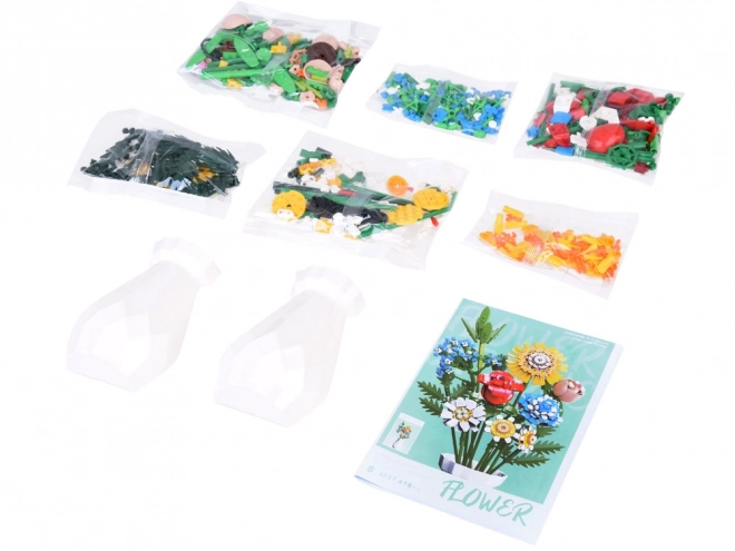 Kit tecnico di costruzione Fiori dei prati con vaso 618 pezzi