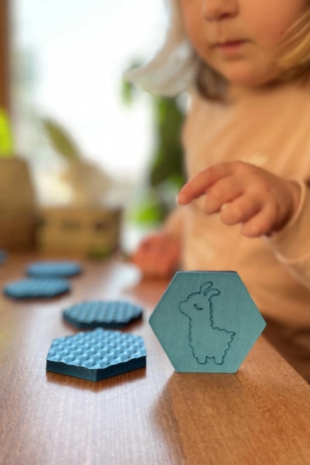 Memory game in schiuma turchese