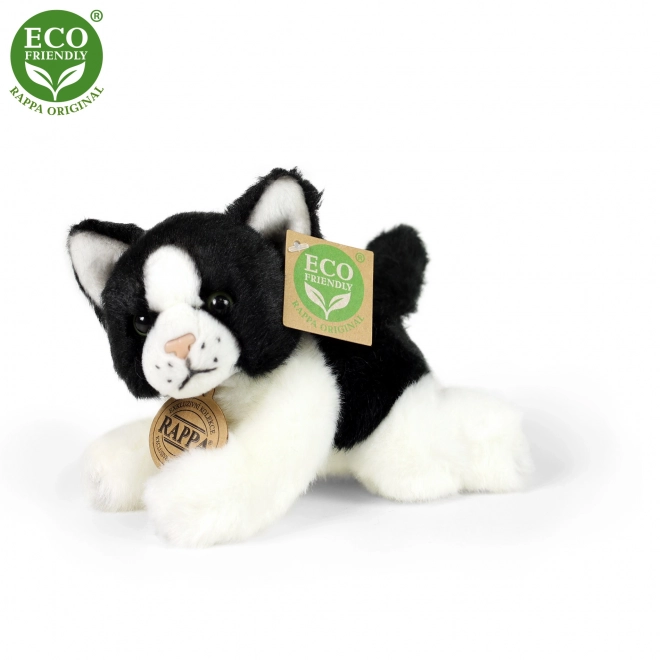 Gatto di peluche sdraiato 17 cm eco-friendly