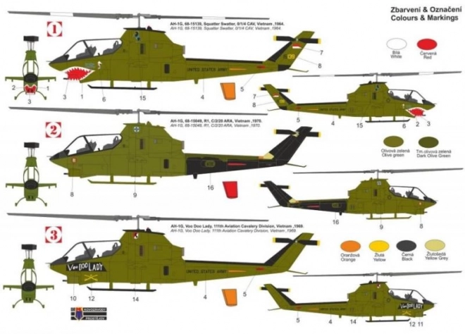 Bell AH-1G Huey Cobra Modello di Plastica