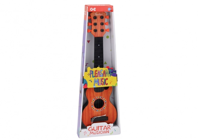 Chitarra Giocattolo Per Bambini In Legno Arancione