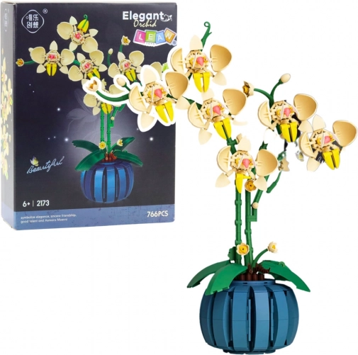 Giocattoli Ornamentali Orchidea In Vaso Giallo 766 pz