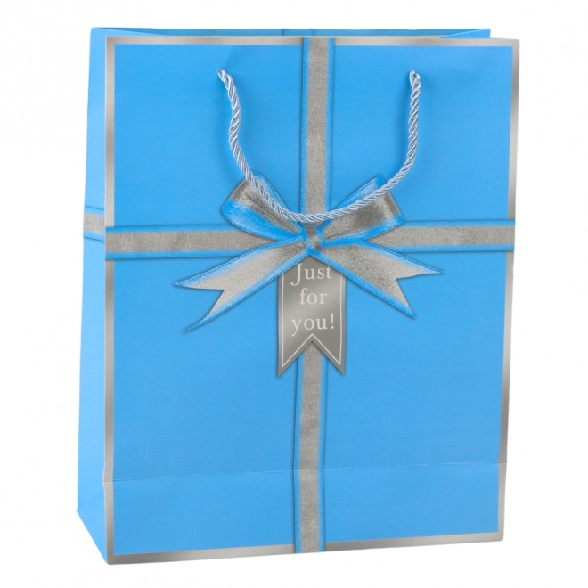 Borsa regalo con fiocco argento Just For You