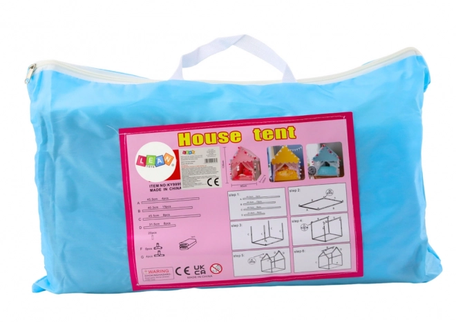 Tenda Gioco per Bambini Portatile Pieghevole Blu