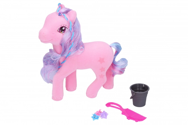 Pony con trecce da pettinare 22 cm