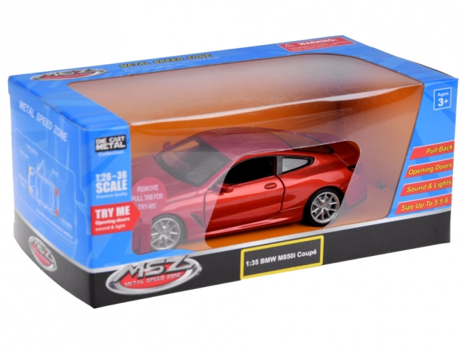 Modello Auto Metallica 1:35 BMW M850i Coupé con Luci e Suoni