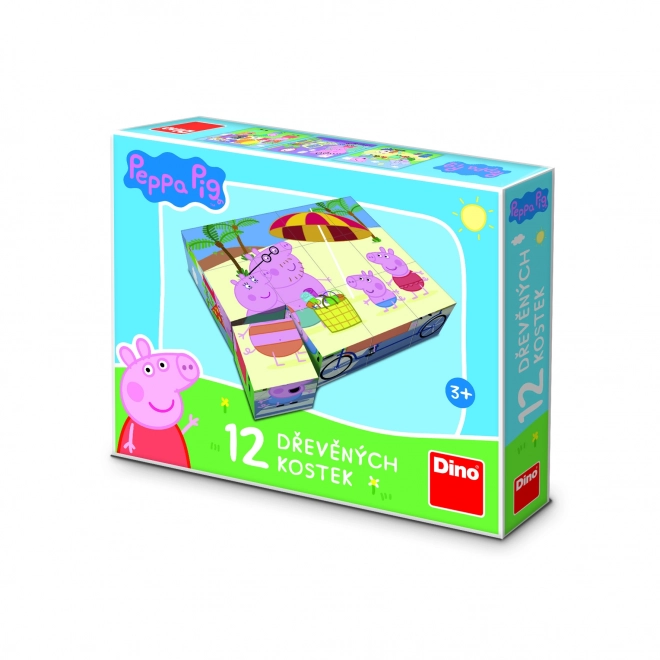 Cubi di immagini Peppa Pig Dino, 12 cubi