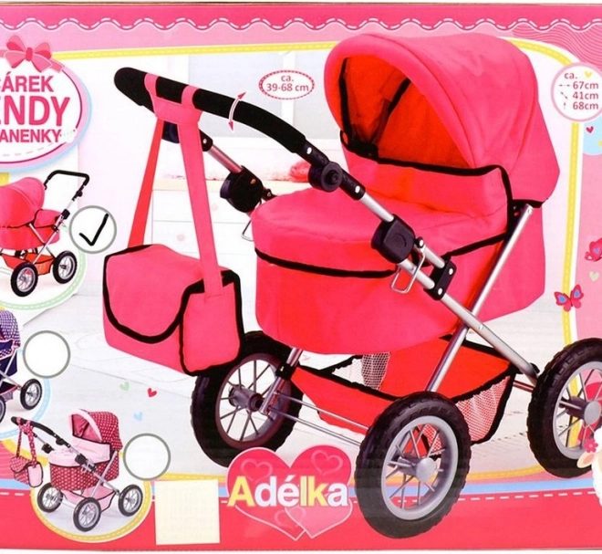 Passeggino per bambole Adélka rosa