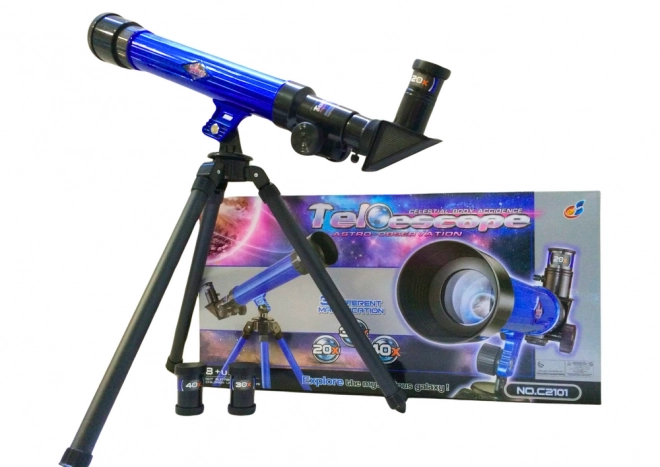 Telescope educativo con treppiede blu