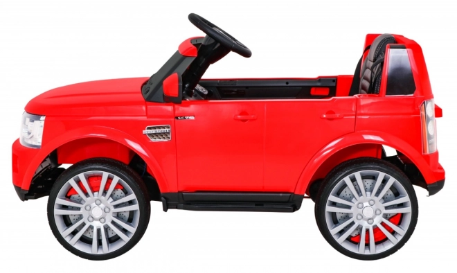 Land Rover Discovery Macchinina elettrica per bambini rossa + telecomando + ruote in EVA + avvio lento + radio MP3