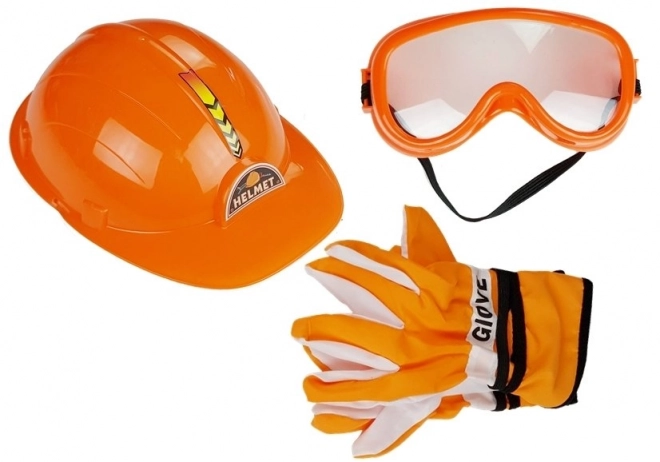 Set Costruzioni Per Bambini Con Sega, Guanti, Casco E Occhiali