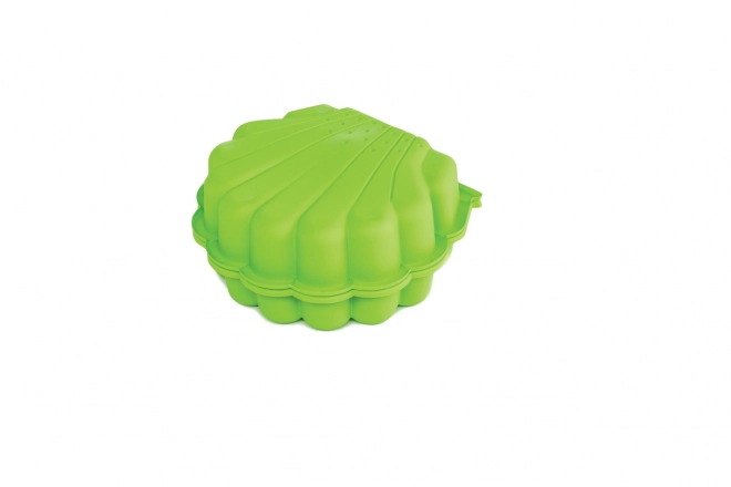 Sabbiéra a conchiglia con coperchio verde