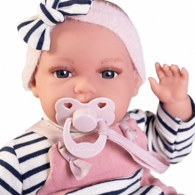 Bambola realistica neonato Antonio Juan Toneta con suoni e corpo morbido in tessuto - 34 cm