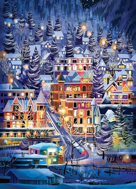 Puzzle Città Sciistica 500 pezzi