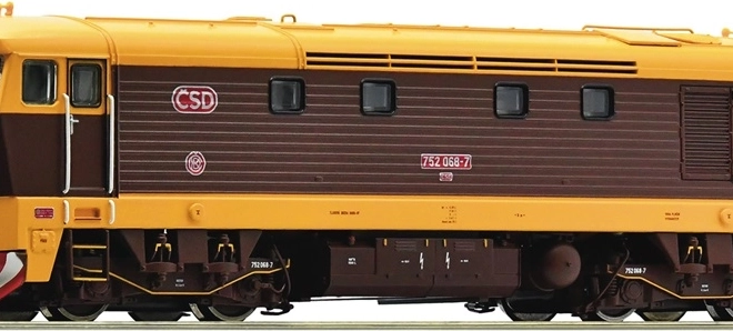 Roco locomotiva diesel 752 068-7 ČSD/ČD Bardotka, digitale, sonora