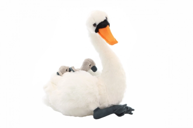 Cigno di peluche con cuccioli