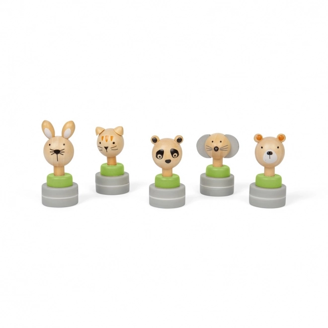 Set di Timbri in Legno Animali Bigjigs Toys