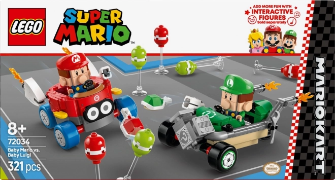 Set costruzioni Mario Kart Baby Mario contro Baby Luigi