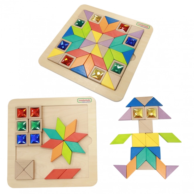 Gioco educativo di mosaico colori e forme Masterkidz Tangram Montessori