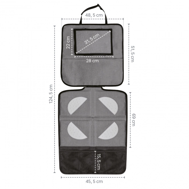 Protezione Sedile Auto con Vano per Tablet Lavabile Grigio