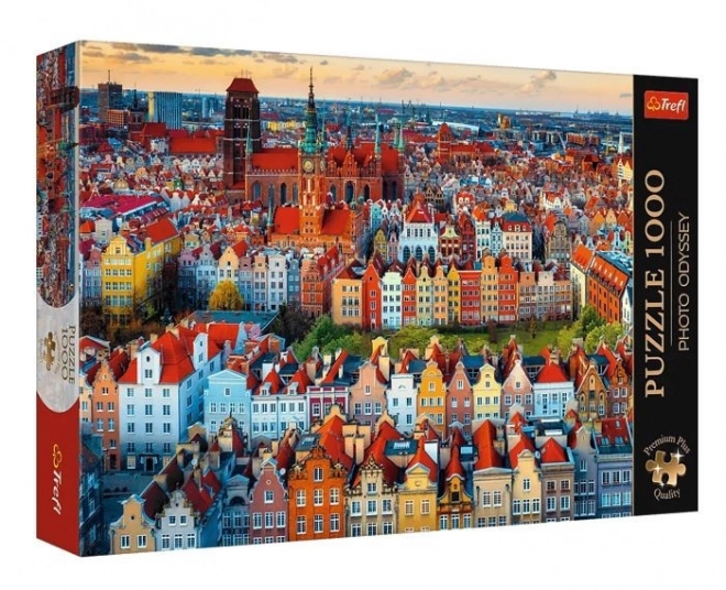 Puzzle TREFL Premium Plus Photo Odyssey: Vista su Danzica, Polonia 1000 Pezzi