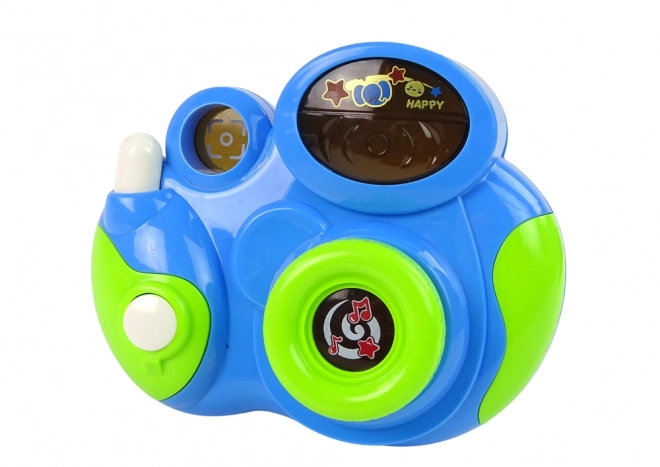 Fotocamera interattiva per bambini con luci e suoni blu