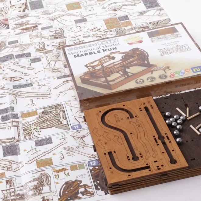 Pista con biglie in legno 3D di WOODEN CITY