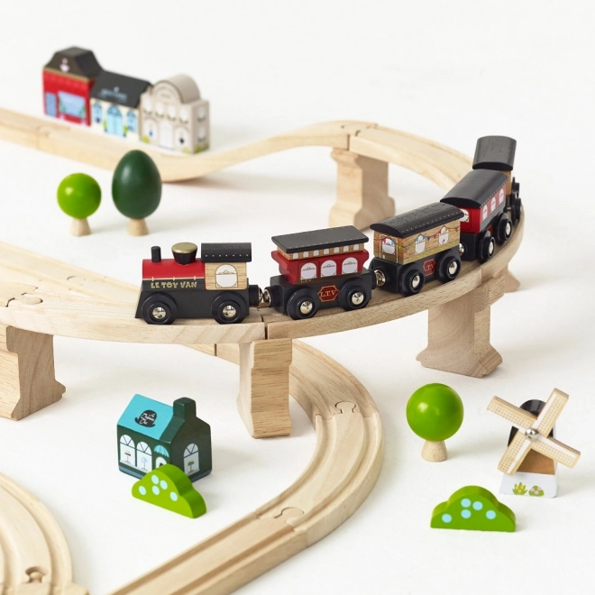 Gioco ferroviario in legno città