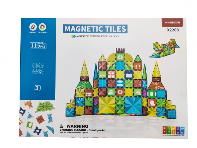 Costruzioni magnetiche per bambini 115 pezzi