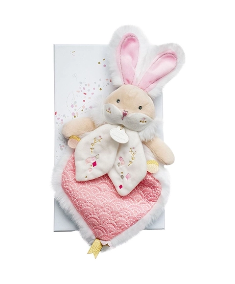 Doudou peluche amico coniglietto rosa 24 cm