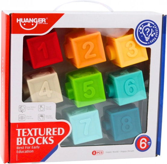 Cubetti sensoriali educativi in gomma per bambini