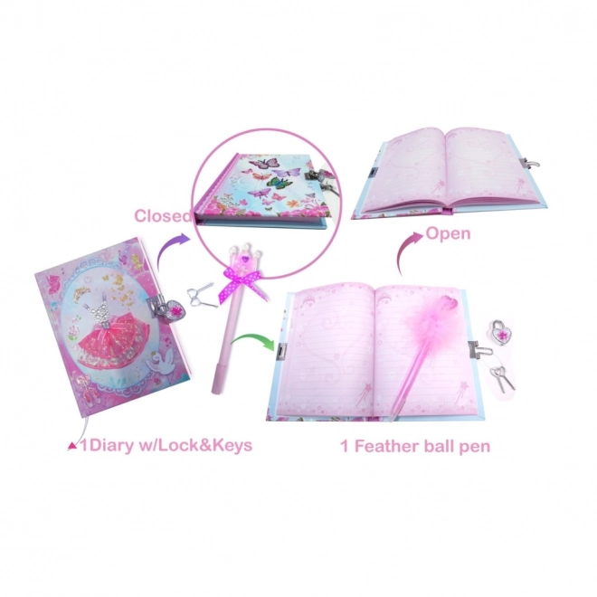 Diario Segreto con Penna Decorativa