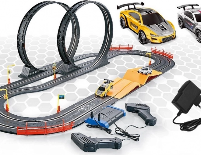 Pista da corsa Racing Collection 560 cm con giri e due auto