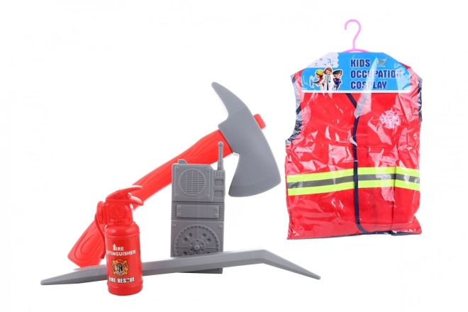 Costume pompiere con giubbotto