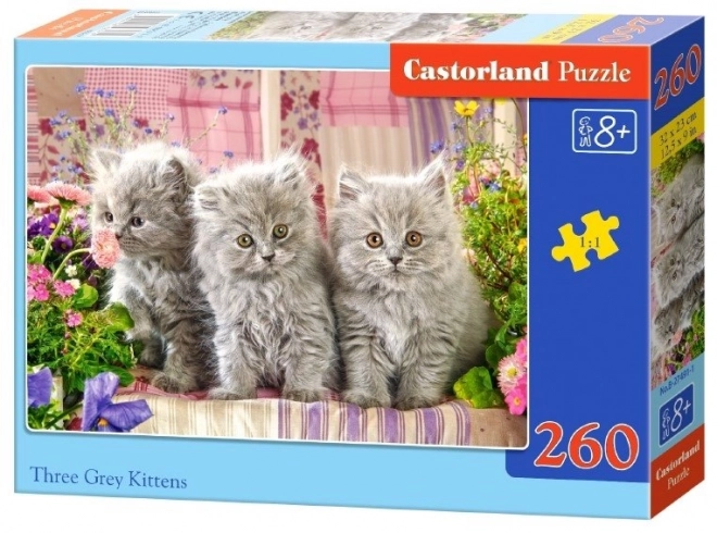 Puzzle 260 Pezzi Tre Gattini Grigi