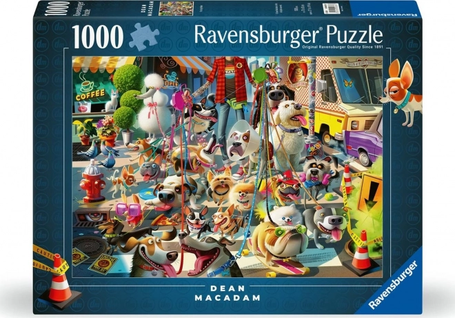 Puzzle 1000 pezzi Passeggiata con i Cani Ravensburger