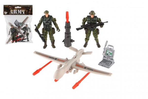 Set militare con aeroplano e accessori