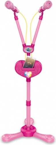 PLEJO Supporto con due microfoni rosa