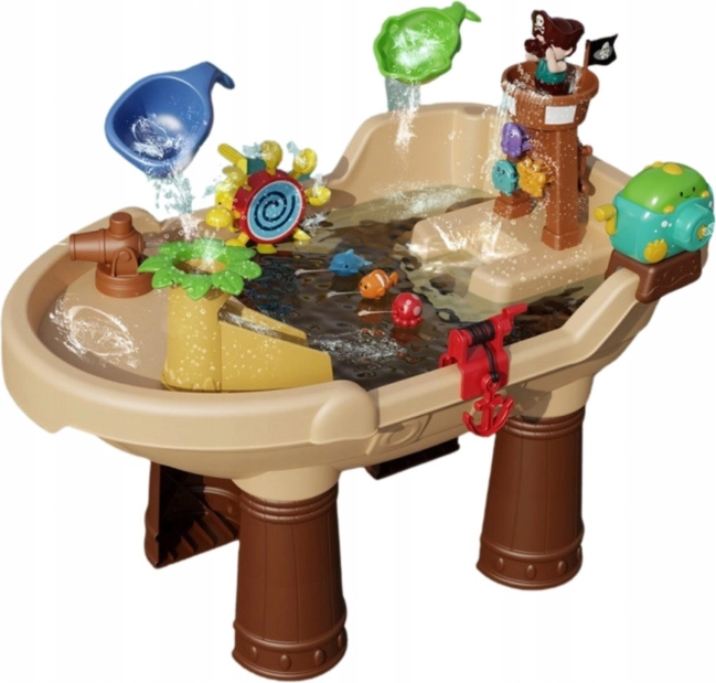 Woopie tavolo d’acqua 2in1 nave pirata XL con generatore di bolle di sapone
