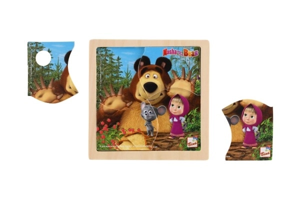 Puzzle di legno Máša e Orso con topo