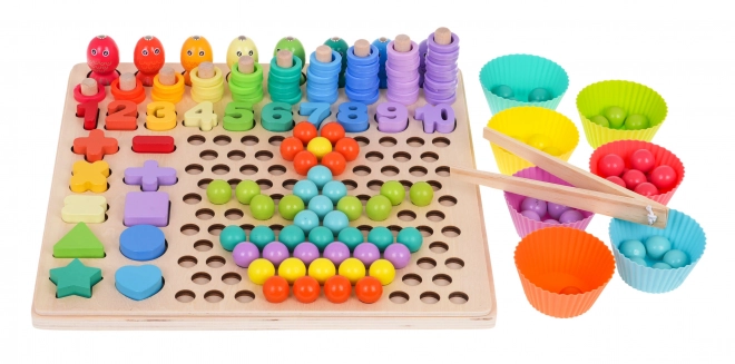 set di giochi educativi in legno per bambini 3+