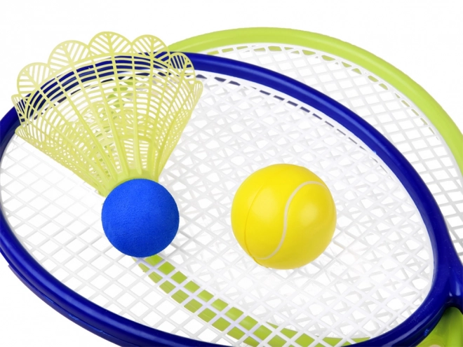 Set badminton tennis con palla e volano in schiuma