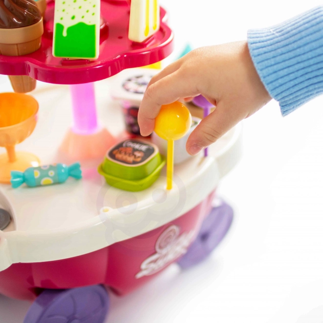 Carrello Woopie con gelati e dolci con melodia e luci