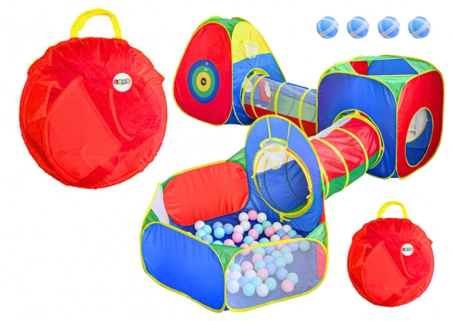 Grande Area Gioco Tenda per Bambini con Tunnel e Piscina di Palline