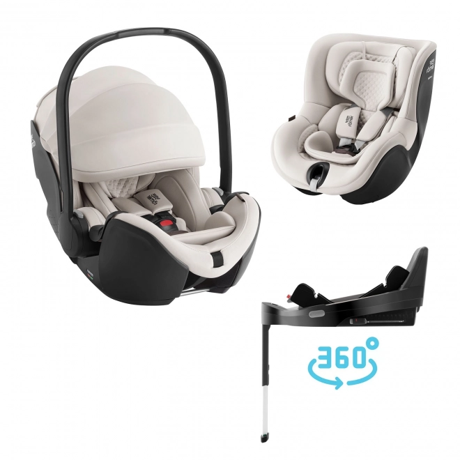 Set seggiolino auto Baby-Safe Pro con Vario Base 5Z e seggiolino auto Dualfix 5Z Lux, Soft Taupe