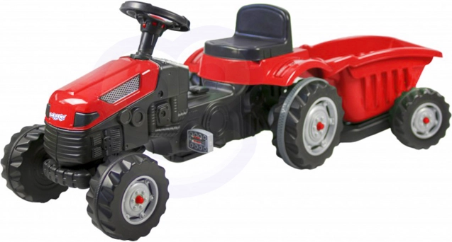 Trattore a pedali Farmer GoTrac Maxi con rimorchio Ruote silenziose