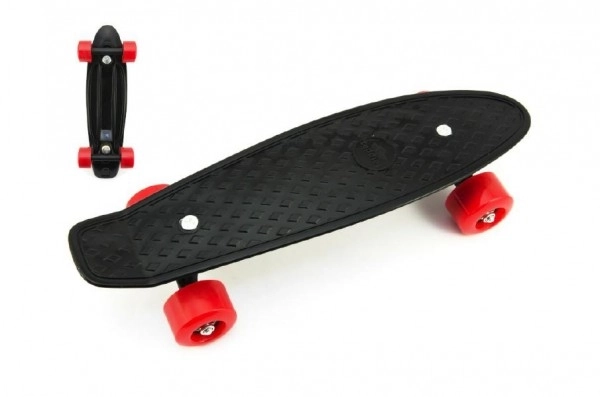 Pennyboard per bambini con ruote rosse – nero, ruote rosse